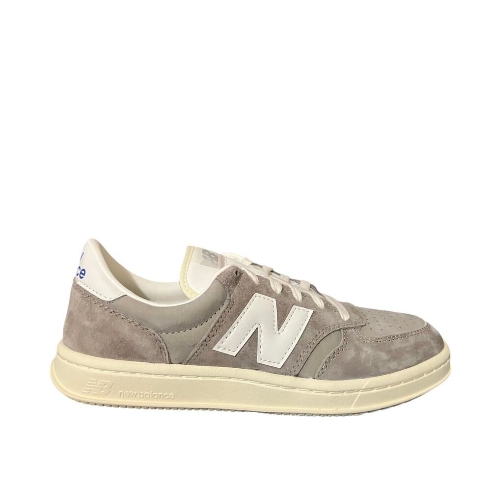 New Balance T500 Court Sneakers Shoes Mens Size 8.5 D Grey White Suede NEW